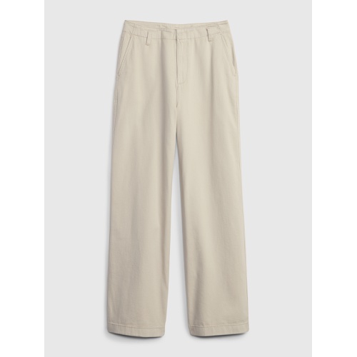 갭 Mid Rise Twill Wide-Leg Khakis