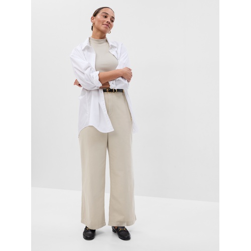 갭 Mid Rise Twill Wide-Leg Khakis