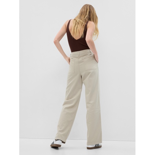 갭 Mid Rise Twill Wide-Leg Khakis