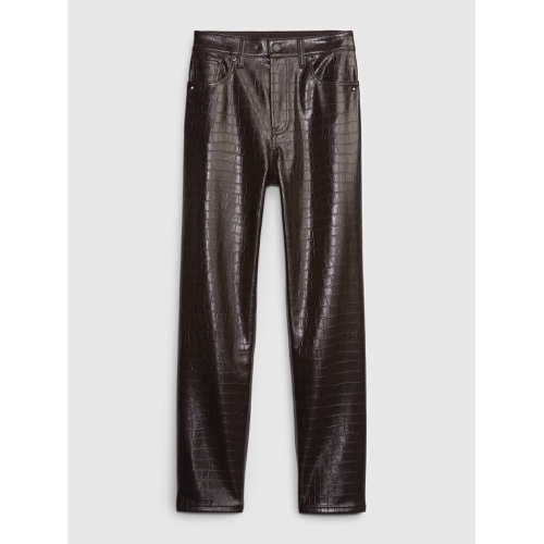 갭 High Rise Vegan Croc Leather Cheeky Straight Pants