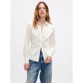 Satin Ruched Shirt