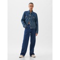 Mid Rise 90s Loose Pinstripe Carpenter Jeans