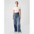 High Rise Stride Wide-Leg Cargo Jeans