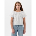 Kids Eyelet Flutter Shirt