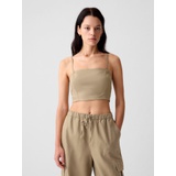 Linen-Cotton Ultra-Cropped Cami