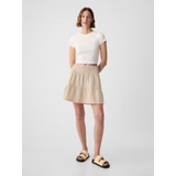 Crinkle Gauze Tiered Mini Skirt