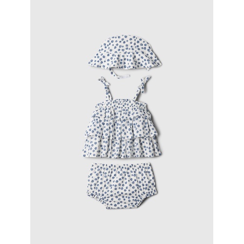 갭 Baby Floral Ruffle Outfit Set