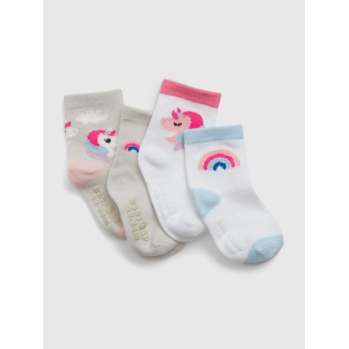 갭 Toddler Unicorn Crew Socks (4-Pack)
