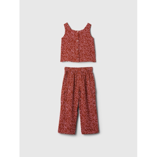 갭 babyGap Crinkle Gauze Cargo Outfit Set