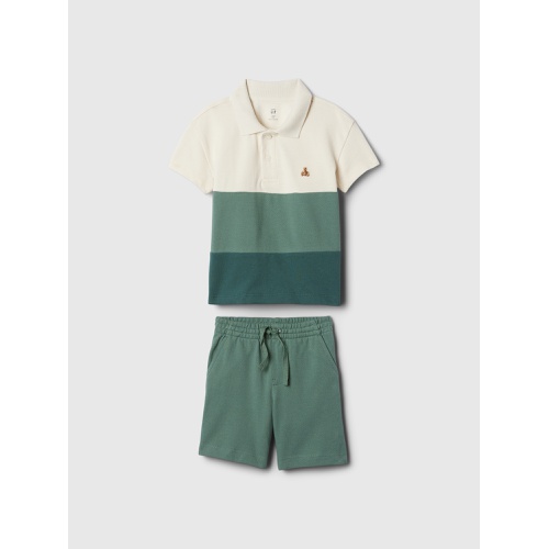 갭 babyGap Colorblock Pique Polo Outfit Set