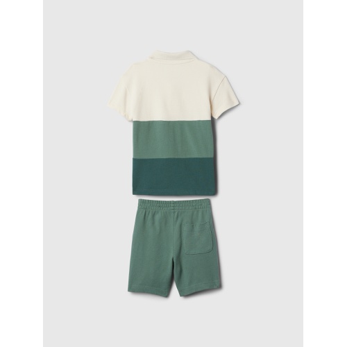 갭 babyGap Colorblock Pique Polo Outfit Set