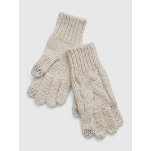 갭 Kids Recycled Cable-Knit Gloves