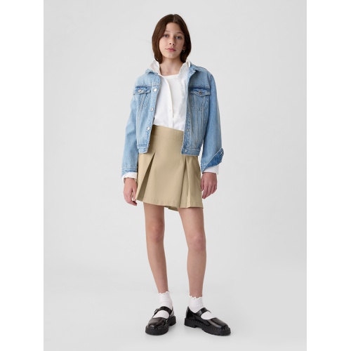 갭 Kids Uniform Pleated Khaki Skirt