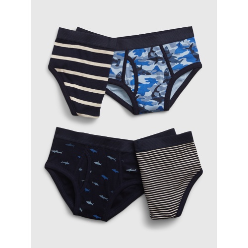 갭 Kids Organic Cotton Shark Briefs (4-Pack)