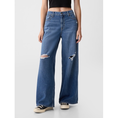 갭 Mid Rise UltraSoft Baggy Jeans