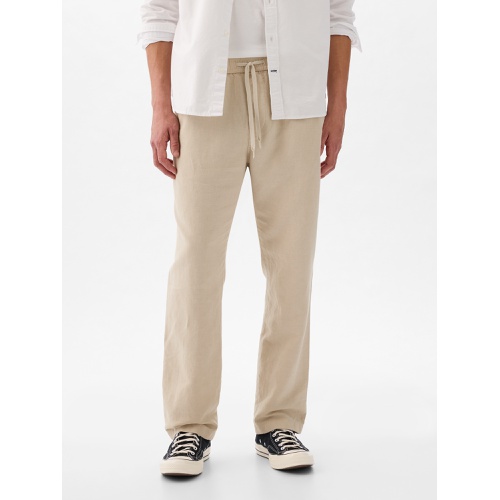 갭 Linen-Cotton Pull-On Pants