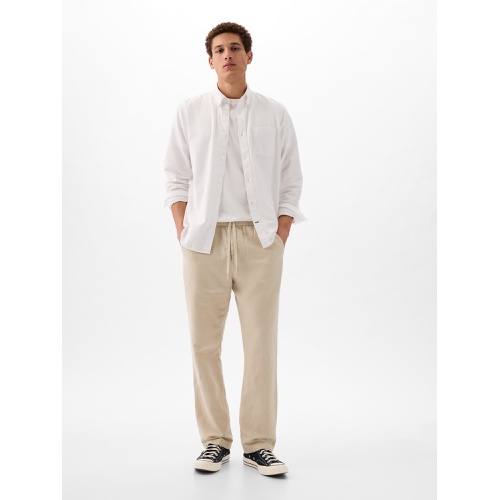 갭 Linen-Cotton Pull-On Pants