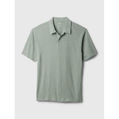 갭 Linen-Cotton Polo Shirt