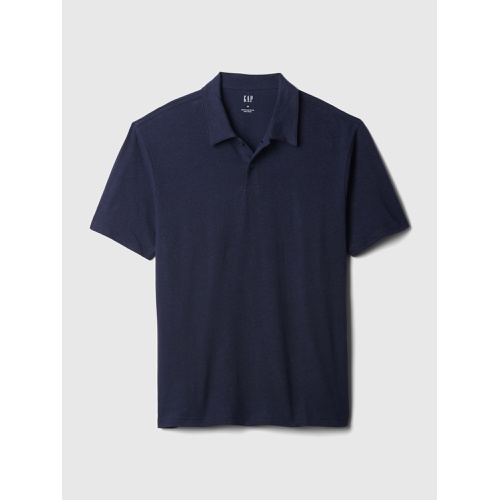 갭 Linen-Cotton Polo Shirt