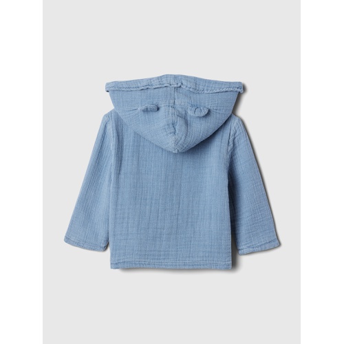 갭 Baby Crinkle Gauze Hooded Cardigan