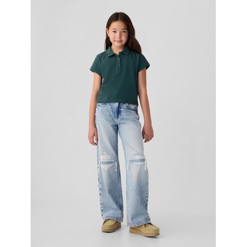 갭 Kids Pique Cropped Polo Shirt