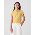 Kids Pique Cropped Polo Shirt