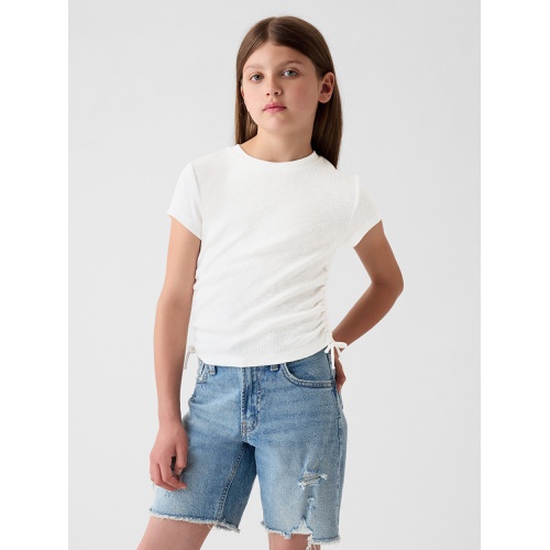 갭 Kids Essential Rib Ruched T-Shirt