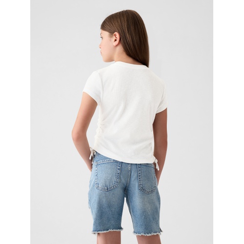 갭 Kids Essential Rib Ruched T-Shirt