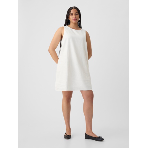 갭 Linen-Blend Shift Mini Dress