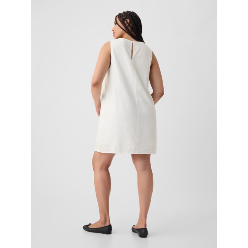 갭 Linen-Blend Shift Mini Dress