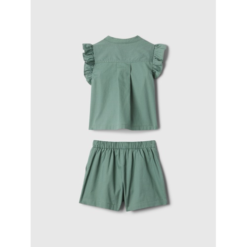 갭 babyGap Linen-Cotton Flutter Outfit Set