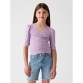 Kids Essential Rib Ruched Shirt