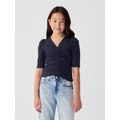 Kids Essential Rib Ruched Shirt