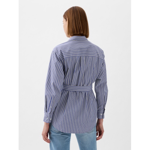 갭 Organic Cotton Belted Big Shirt