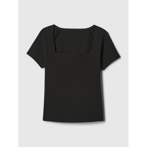 갭 Compact Jersey Square-Neck Shirt