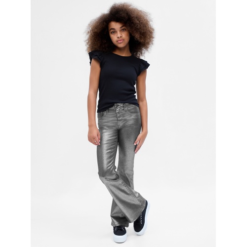 갭 Kids High Rise Metallic 70s Flare Jeans