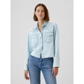 Cropped Denim Western Shirt