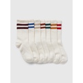 Kids Organic Cotton Varsity Crew Socks (7-Pack)