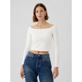 Modern Cropped Off-Shoulder T-Shirt