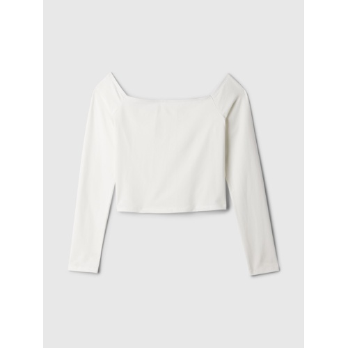 갭 Modern Cropped Off-Shoulder T-Shirt