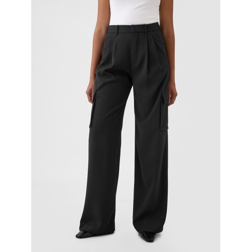 갭 365 High Rise Cargo Pleated Trousers