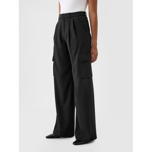 갭 365 High Rise Cargo Pleated Trousers