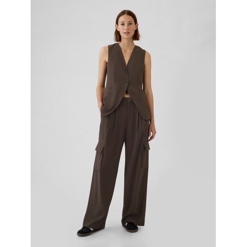 갭 365 High Rise Cargo Pleated Trousers