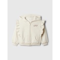 babyGap Vintage Soft Logo Ruffle Zip Hoodie