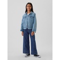 Kids High Rise Stride Wide-Leg Ankle Jeans