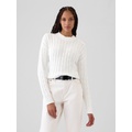 Cable-Knit Cropped Sweater