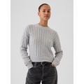 Cable-Knit Cropped Sweater