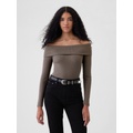 Modern Rib Off-Shoulder Cropped Top