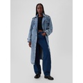 Longline Icon Denim Trench Jacket