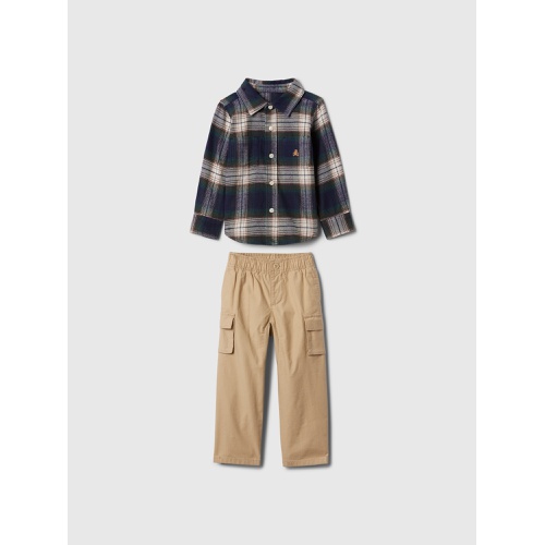 갭 babyGap Flannel Outfit Set